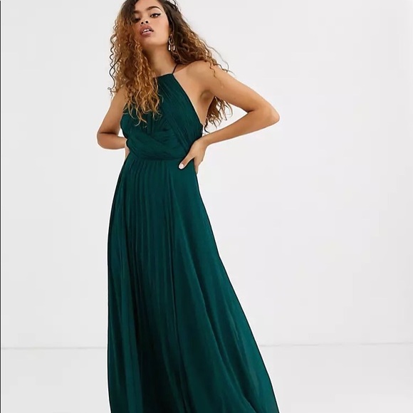 ASOS Petite Dresses & Skirts - ASOS petite pinny maxi dress with ruched bodice